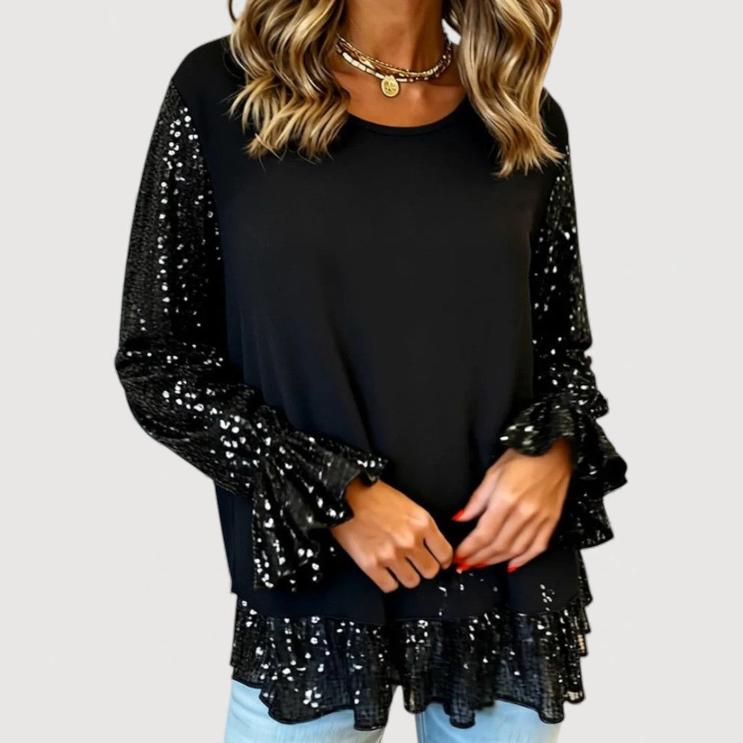 LUCINDA – ELEGANT SEQUIN BLOUSE