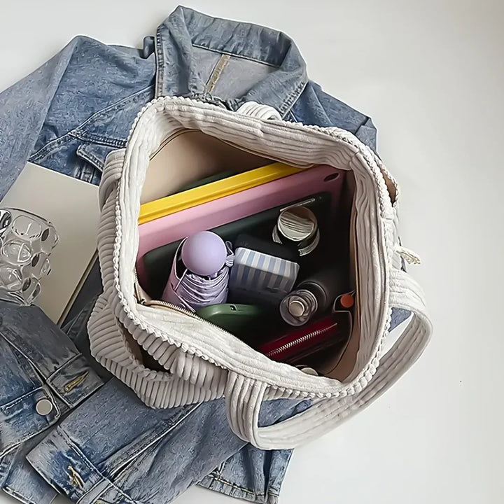 Mara | Ribbed Tote Bag