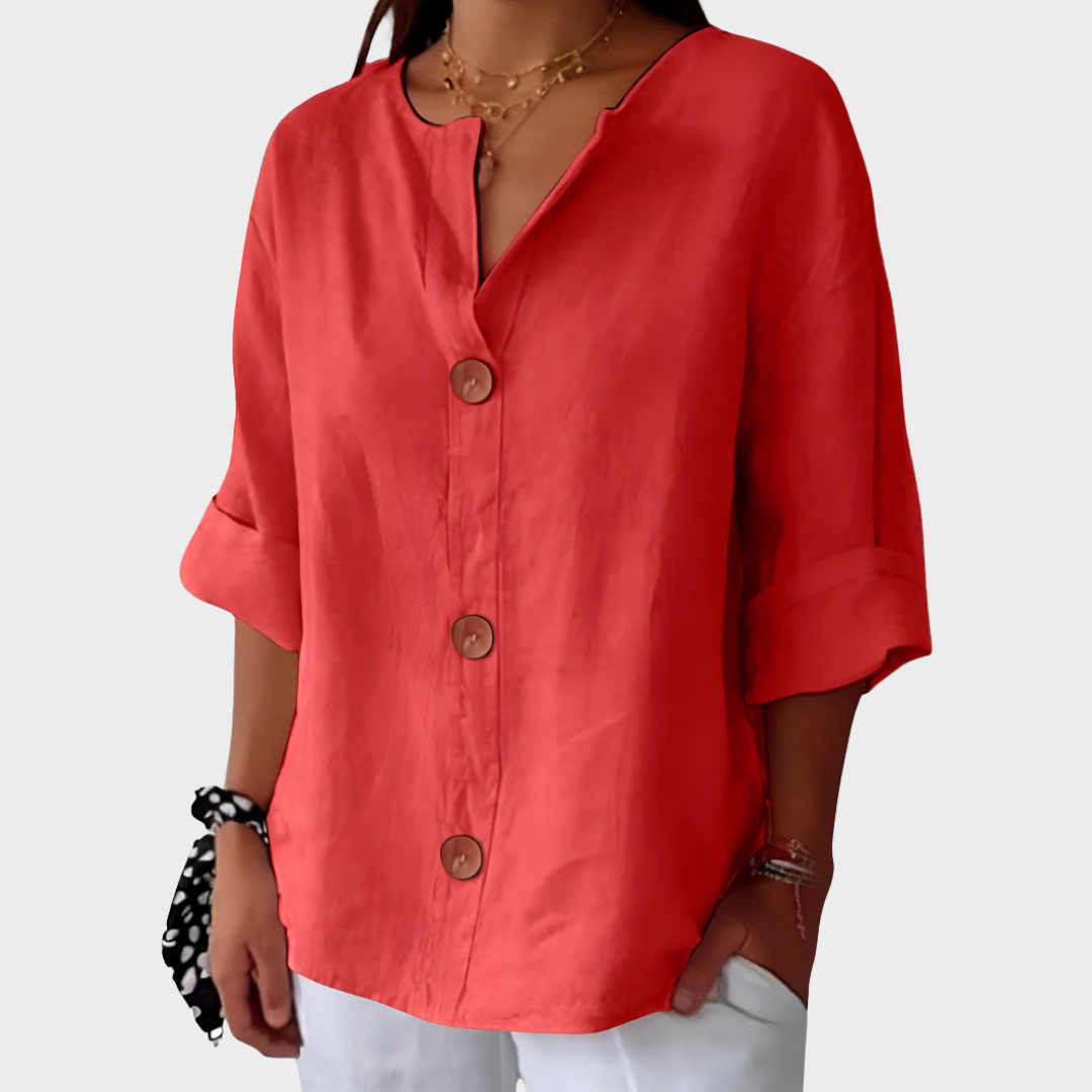 Idun - Casual Linen Blouse