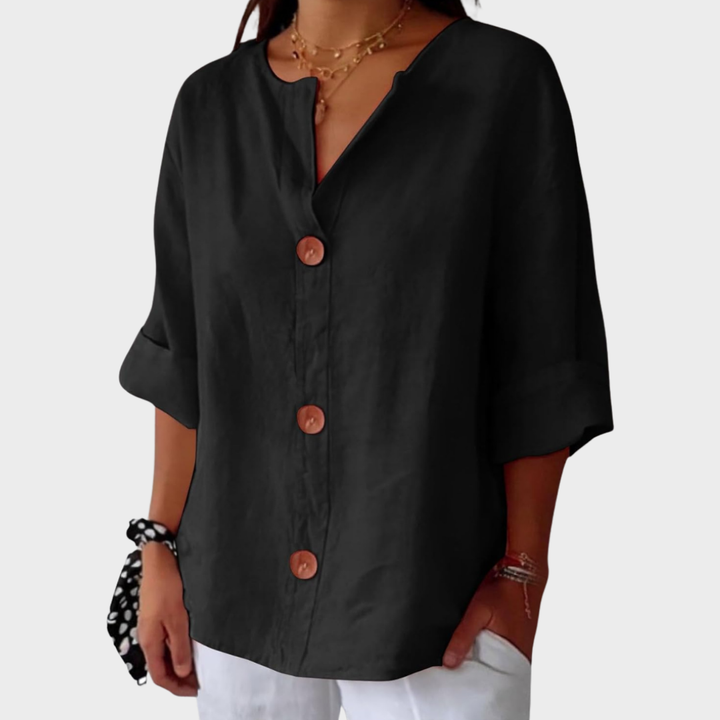 Idun - Casual Linen Blouse