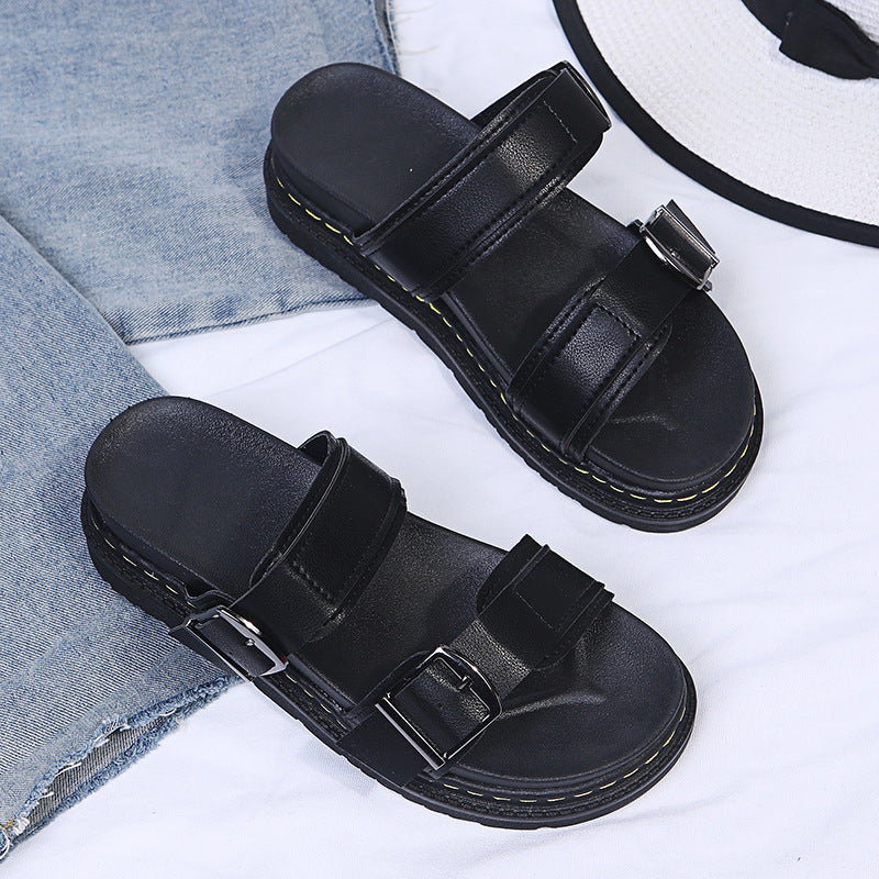 Paige | Comfortable Summer Platform Sandals with Buckle Closure